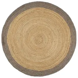 Paklājs Ar Pelēku Malu, Džuta, 240 Cm, Roku Darbs Vidaxl Paklājs Ar Pelēku Malu, Džuta, 240 Cm, Roku Darbs Vidaxl