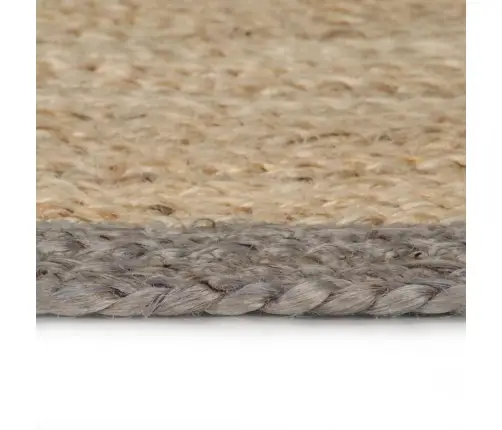 Paklājs Ar Pelēku Malu, Džuta, 240 Cm, Roku Darbs Vidaxl