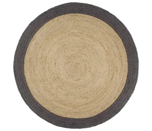 Paklājs Ar Tumši Pelēku Malu, Džuta, 210 Cm, Roku Darbs Vidaxl
