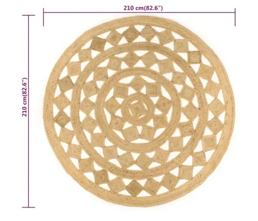 Käsitsi Valmistatud Vaip, Punutud Džuut, 210 Cm