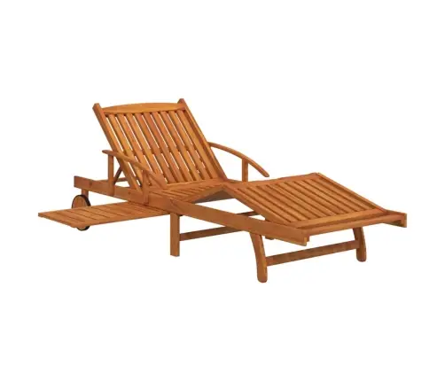 Sauļošanās Zvilņi, 2 Gab., Balti, Akācijas Masīvkoks Vidaxl