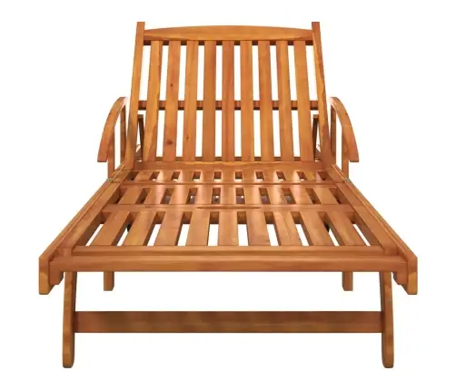 Sauļošanās Zvilņi, 2 Gab., Balti, Akācijas Masīvkoks Vidaxl