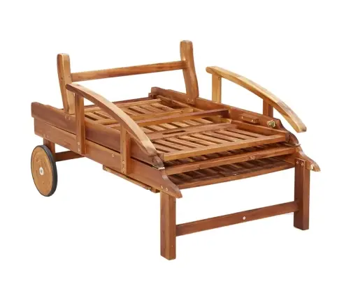 Sauļošanās Zvilņi, 2 Gab., Balti, Akācijas Masīvkoks Vidaxl