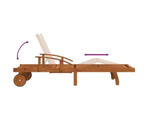 Sauļošanās Zvilņi, 2 Gab., Balti, Akācijas Masīvkoks Vidaxl