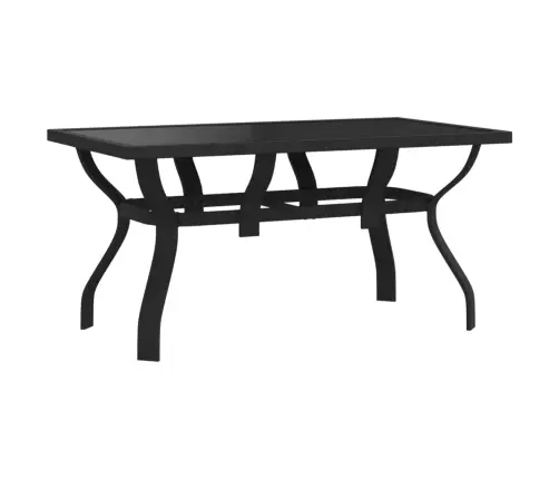 Sodo Valgomojo Baldų Komplektas, 5 Dalių, Juodos Spalvos