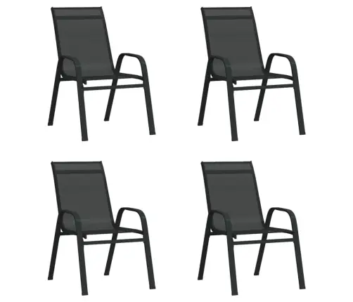 5-Osaline Aiamööbli Komplekt, Must