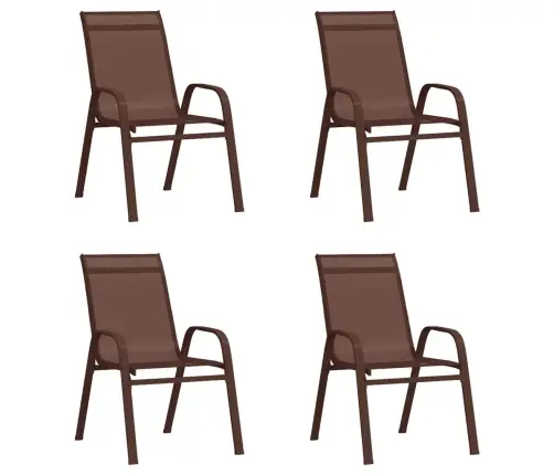 5-Daļīgs Dārza Mēbeļu Komplekts, Brūns, Melns Vidaxl