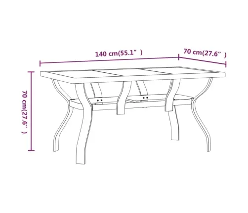 7-Osaline Aiamööblikomplekt, Pruun Ja Must