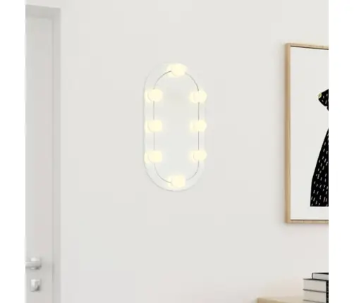 Peegel Led-Tuledega 40X20 cm Klaas, Ovaalne