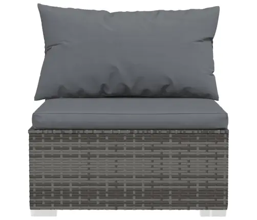 2-Daļīgs Dārza Atpūtas Mēbeļu Komplekts, Pelēka Pe Rotangpalma Vidaxl