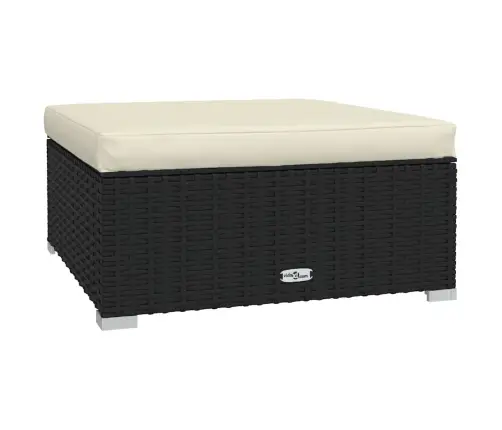 4-Daļīgs Dārza Atpūtas Mēbeļu Komplekts Ar Matračiem, Pe, Melns Vidaxl