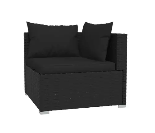 4-Daļīgs Dārza Atpūtas Mēbeļu Komplekts, Melna Pe Rotangpalma Vidaxl