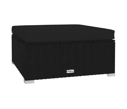 4-Daļīgs Dārza Atpūtas Mēbeļu Komplekts, Melna Pe Rotangpalma Vidaxl