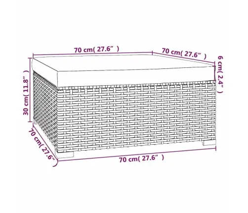 4-Daļīgs Dārza Atpūtas Mēbeļu Komplekts, Melna Pe Rotangpalma Vidaxl