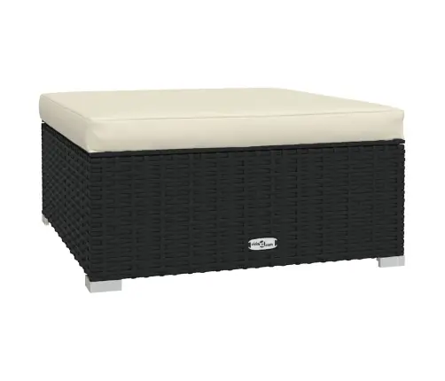 Sodo Komplektas Su Pagalvėlėmis, 5 Dalių, Juodas, Poliratanas