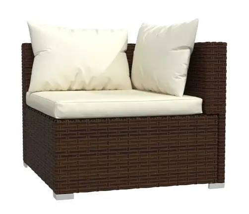 5-Daļīgs Dārza Atpūtas Mēbeļu Komplekts, Brūna Pe Rotangpalma Vidaxl