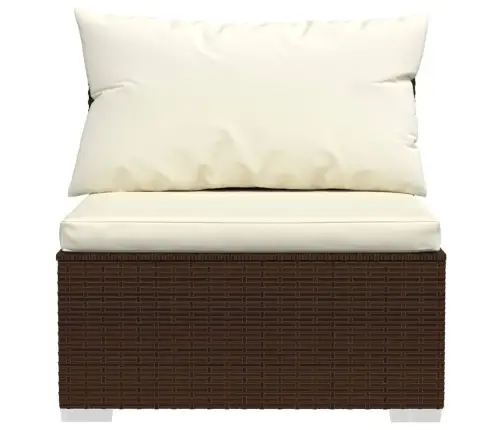 6-Daļīgs Dārza Atpūtas Mēbeļu Komplekts, Brūna Pe Rotangpalma Vidaxl