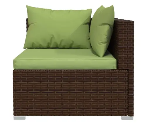 6-Daļīgs Dārza Atpūtas Mēbeļu Komplekts, Brūna Pe Rotangpalma Vidaxl