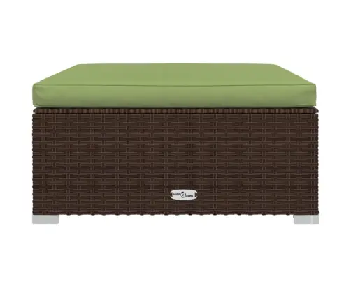 Sodo Komplektas Su Pagalvėlėmis, 7 Dalių, Rudas, Poliratanas