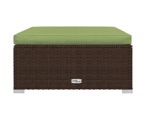 7-Daļīgs Dārza Mēbeļu Komplekts, Matrači, Brūna Pe Rotangpalma Vidaxl