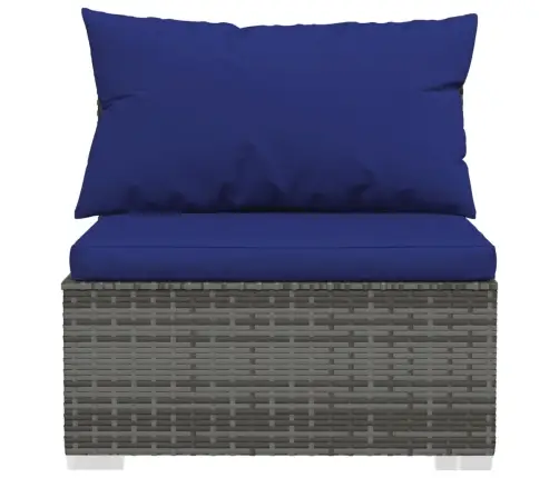 6-Osaline Aiamööbli Komplekt Patjadega, Polürotang, Hall