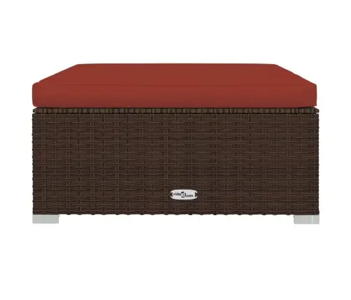 10-Osaline Aiamööbli Komplekt Patjadega, Pruun, Polürotang