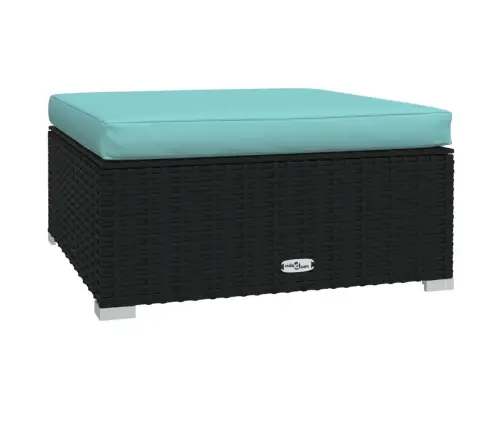 Sodo Komplektas Su Pagalvėlėmis, 10 Dalių, Juodas, Poliratanas