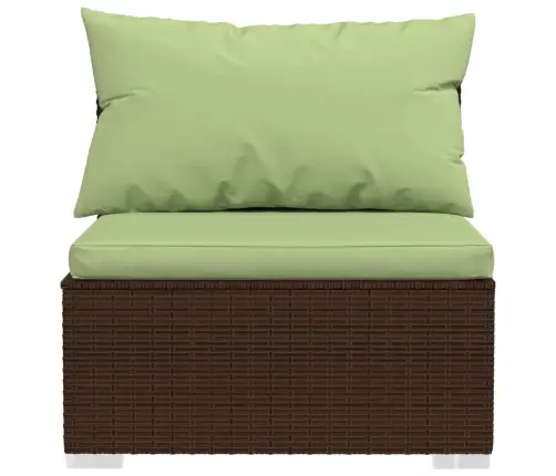 10-Daļīgs Dārza Atpūtas Mēbeļu Komplekts, Brūna Pe Rotangpalma Vidaxl