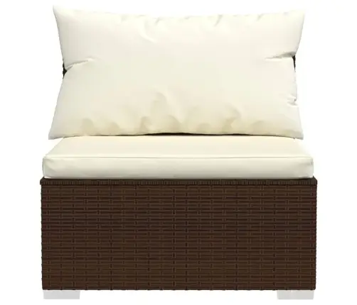 4-Daļīgs Dārza Atpūtas Mēbeļu Komplekts, Brūna Pe Rotangpalma Vidaxl