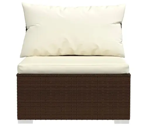 8-Daļīgs Dārza Atpūtas Mēbeļu Komplekts, Brūna Pe Rotangpalma Vidaxl