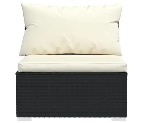 7-Daļīgs Dārza Atpūtas Mēbeļu Komplekts, Melna Pe Rotangpalma Vidaxl