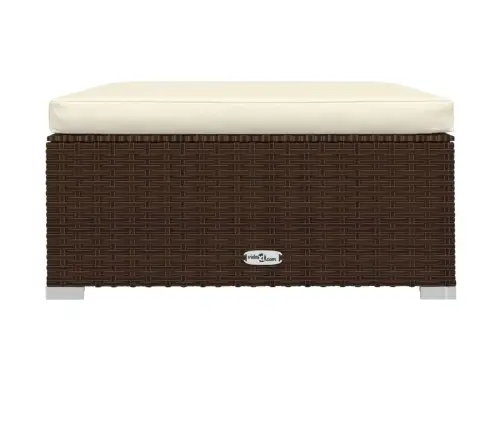 Sodo Komplektas Su Pagalvėlėmis, 9 Dalių, Rudas, Poliratanas