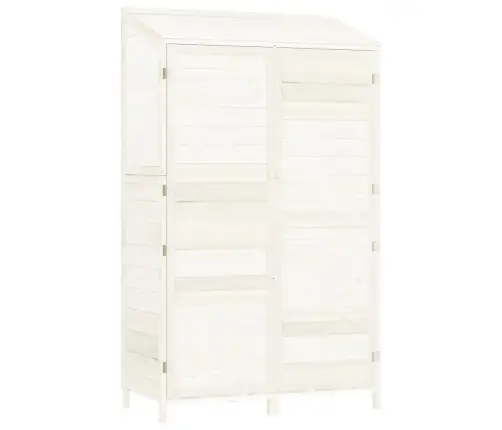 Dārza Šķūnis, Balts, 102X52X174,5 Cm, Egles Masīvkoks Vidaxl