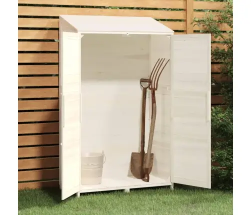 Dārza Šķūnis, Balts, 102X52X174,5 Cm, Egles Masīvkoks Vidaxl