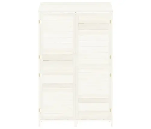 Dārza Šķūnis, Balts, 102X52X174,5 Cm, Egles Masīvkoks Vidaxl