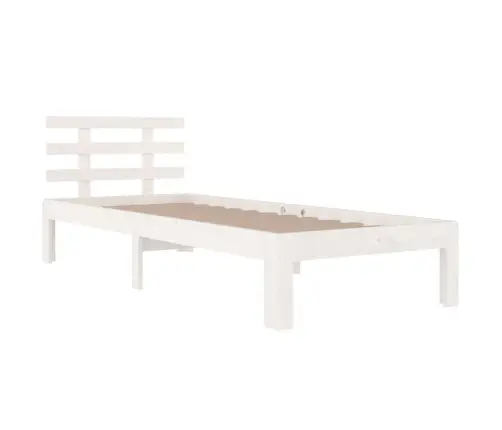 Gultas Rāmis, Balts, Masīvkoks, 90X200 Cm Vidaxl