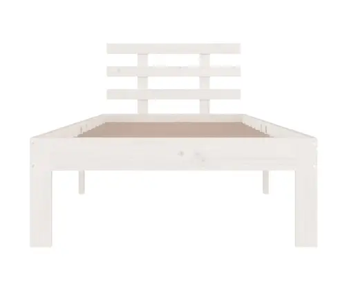 Gultas Rāmis, Balts, Masīvkoks, 90X200 Cm Vidaxl