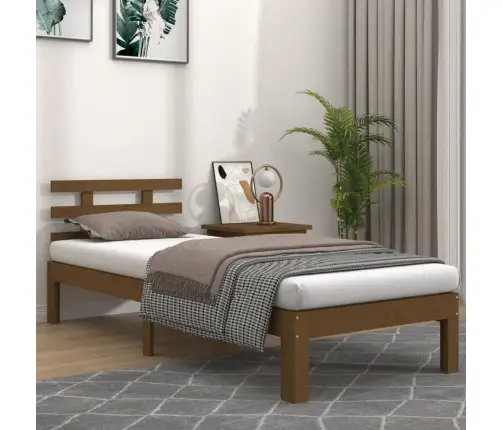 Lovos Rėmas, Medaus Rudos Spalvos, 100X200cm Medienos Masyvas