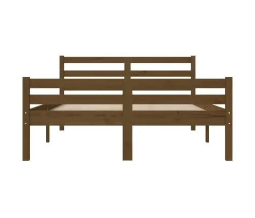 Voodiraam, Meepruun, Täismännipuit, 140 X 190 Cm