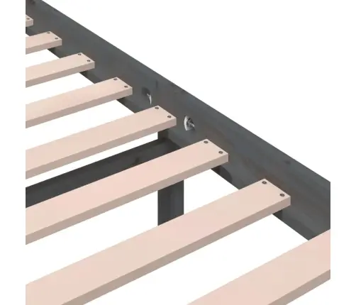 Gultas Rāmis, Pelēks, Masīvkoks, 100X200 Cm Vidaxl