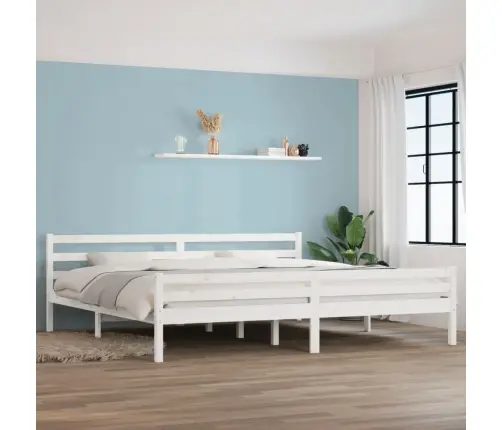 Lovos Rėmas, Baltas, 180X200cm Medienos Masyvas, Itin Didelis