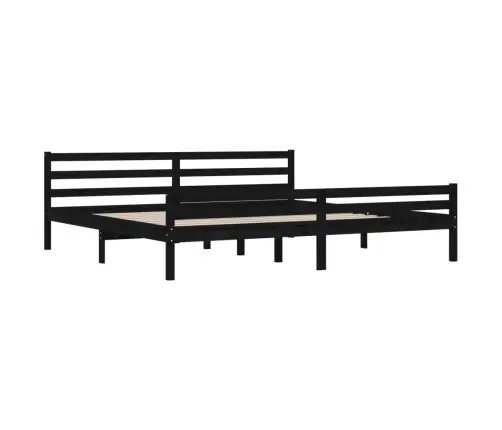 Lovos Rėmas, Juodos Spalvos, 200X200cm Medienos Masyvas