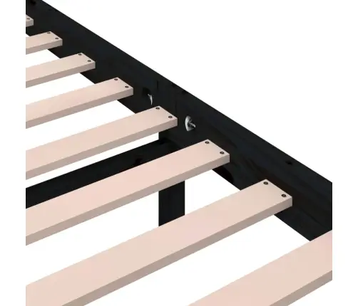 Lovos Rėmas, Juodos Spalvos, 200X200cm Medienos Masyvas