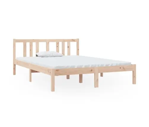 Gultas Rāmis, Priedes Masīvkoks, 135X190 Cm, Divvietīgs Vidaxl