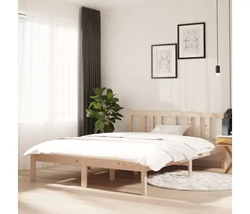 Gultas Rāmis, Priedes Masīvkoks, 135X190 Cm, Divvietīgs Vidaxl