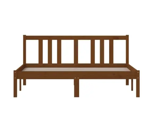 Gultas Rāmis, Medus Brūns, Masīvkoks, 140X190 Cm Vidaxl