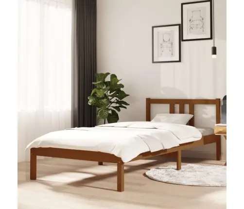 Voodiraam, Meepruun, Männipuit, 90 X 200 Cm