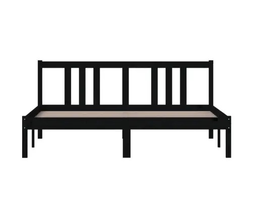 Voodiraam, Must, Männipuit, 150 X 200 Cm