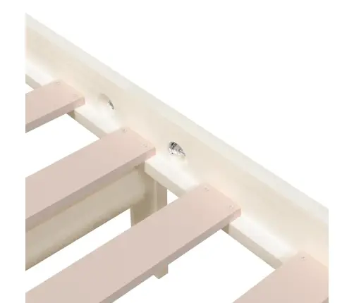 Gultas Rāmis, Balts, Masīvkoks, 160X200 Cm Vidaxl