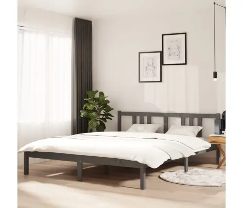 Voodiraam, Hall, Männipuit, 160 X 200 Cm